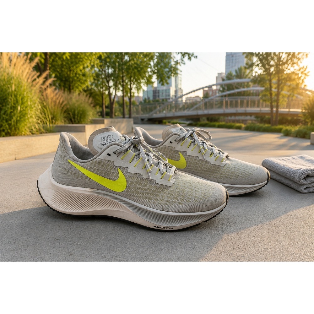 Nike Air Zoom Pegasus 37 Grey Volt Youth Running Shoes CJ2099-003 Size‎ 6Y